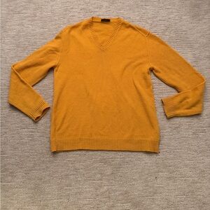 ZANONE 100% Wool V Neck Yellow Sweater 54